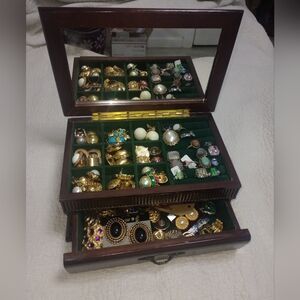 Vintage Wooden Jewelry Box